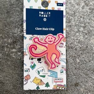 Roller Rabbit Pink and Hot Pink Monkey Claw Hair Clip